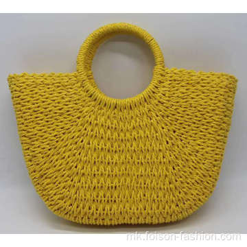 Модни жени слободно време за плажа торба Торба од слама